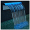 Wasserfall Teich Mit LED-Licht Mit 7 Farbvariationen Edelstahl Rechteckig Wasserfallklinge Teichheizungen Für Außenteiche AWWXJ (Color : Color, Size : 1.8m/6FT)