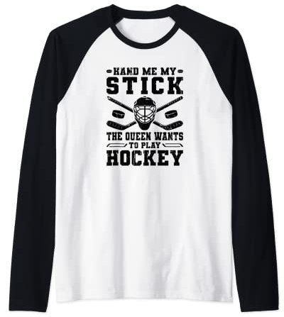 Eishockeyschläger Frauen Mädchen Hockey Raglan