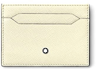 Montblanc Sartorial 5cc Kartenetui aus Leder in der Farbe Elfenbein, Maße: 11cm x 7,5cm x 0,5cm, 130838