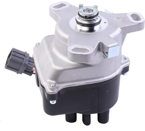 EVERESTWAY Ignition Distributor 9 Pins Compatible for 1996 1997 Honda Civic/Del Sol 1.6L /1997 Acura EL 1.6L Black Cap and Rotor kit Replacement 30100-P2E-A01 TD-80U