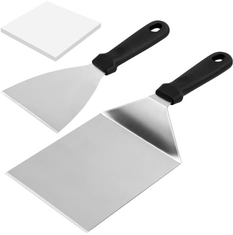 Spatula Set, BBQ Grill Tool Set, Stainless Steel Handle, Griddle Accessories kit, Outdoor Camping Heavy Duty Stainless Steel Spatulas Barbecue Tools Set Cooking Utensils Set, Great for BBQ Camping