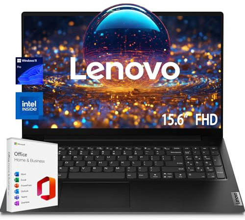 Lenovo Notebook aziendale V15 | 16 GB di RAM | SSD da 1 TB | Display FHD da 15,6 pollici | Processore Intel a 2 core | Ethernet | 1 anno di ufficio | Windows 11 Pro | Pacchetto WOWPC