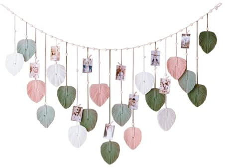 Wondramble Makramee wandbehang,Boho makramee wandteppich,Wohnzimmer,Schlafzimmer,Büro,WandDekoration(120x75cm) (Bunte)