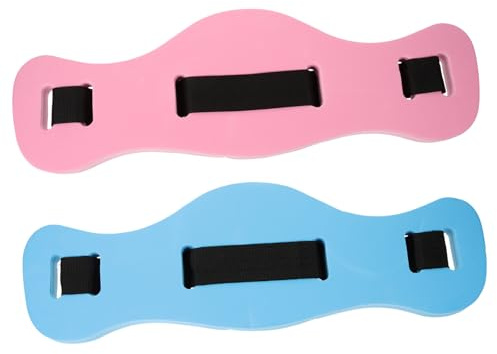 BESPORTBLE 1 Juego Cinturones Flotadores para Natación Cinturón Eva Soporte para Aprendizaje Y Entrenamiento Piscina Azul Y Rosa 2 Piezas