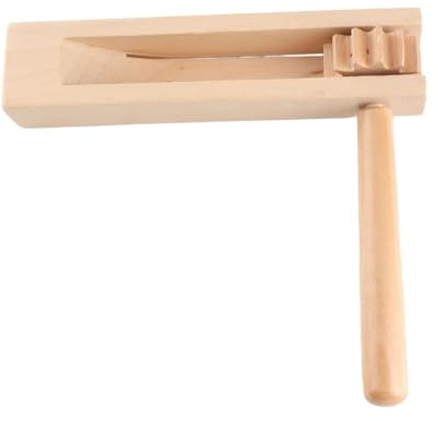 Fockety Wooden Rattle Ratchet Toy Glossy Hand Instrument for Celebrations Gatherings Team Cheering