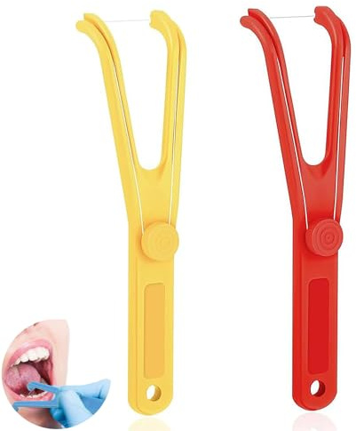 Lot de 2 porte-fil dentaire, porte-fil dentaire, pour la famille, les hôtels et les voyages, avec Dental Floss