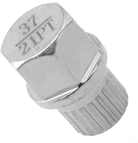 Eawfgtuw Chiave per rimozione dadi di bloccaggio ruote 37/21PT per dadi antifurto ruota, strumento in acciaio con finitura argentata, compatibile con i modelli