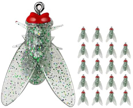 Bosiyrggrl Cebo de Pesca con Mosca Biónica Verde, Señuelo Cebo de Pesca con Mosca Biónica con Señuelo de Insectos
