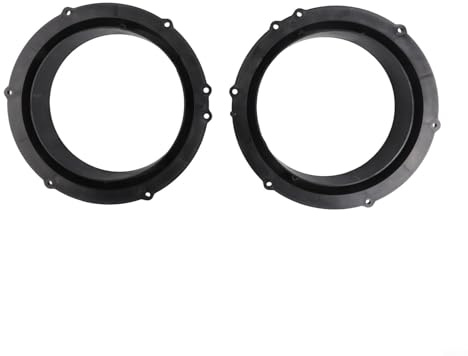 HpLive 2 anillos adaptadores de altavoz de 6,5 pulgadas, marco de montaje de plástico, negro, compatible con Skoda para TIGUAN delantero para Passat B7 B8, accesorios de montaje para puerta de