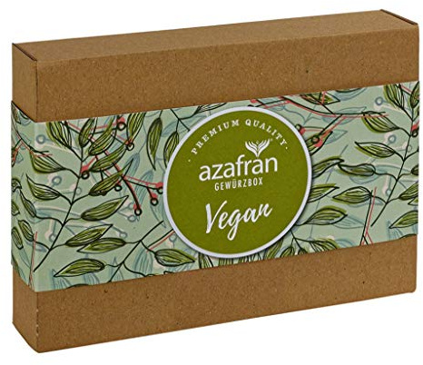 Azafran BIO Gewürze Set Vegan, Gewürzbox mit Gewürzen, Geschenkset mit 4 typischen BIO Gewürzmischungen