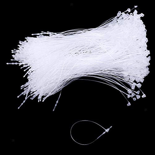 1000 Stück Kunststoff Tag Verschluss Snap Locks Pin Sicherheitsschleife 2 Größen 8.5cm / 12.5cm für Kleidung, Schuhe und andere Produktetiketten