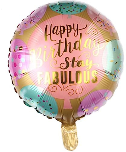 DIWULI Grattis på födelsedagen Ballong Färgrik - Grattis på födelsedagen Ballong, Folieballong Födelsedag Helium Födelsedagsballong Ballong Födelsedagsflicka Barnfödelsedag, Festdekoration Dekoration
