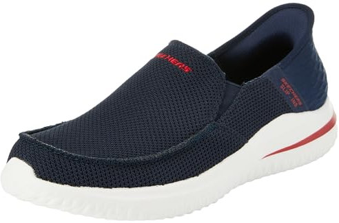 Skechers Delson 3.0 Cabrino Slipper für Herren, Marineblauer Strick, 41 EU