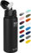 Fanhaw 600ml Stainless Steel Insulated Sports Water Bottles with Straw for Kids, Men and Women(Black)