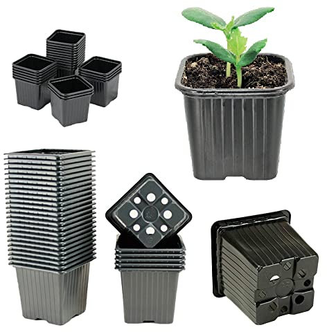 HYDROPLANETE Godets pour Semis – 3 Tailles Disponibles 7x7 8x8 9x9cm – Made in France – Lots de 24, 50, 100 ou 1000 unités - Pots Plastique Réutilisable pour semis et Jeunes Plantes.