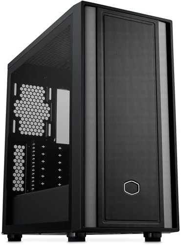 Cooler Master MasterBox 600 Lite – Mid-Tower E-ATX Airflow-Gehäuse Back Connect MB & 420 mm Kühler-fähig, unterstützt bis zu 7 Gehäuselüfter, Seite aus gehärtetem Glas, USB 3.2 Gen 1 Typ-C