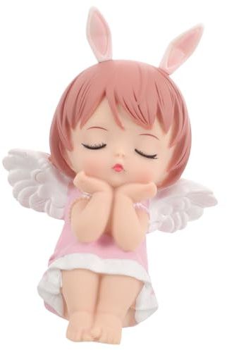 MAGICLULU 2 Pcs Annie Gâteau Décoration Figurine Jouets De Bureau Mini Jouet Fille Baptême Gâteau Toppers Dessin Animé Ange Princesse Décorations Miniature Figure Anniversaire Gâteau