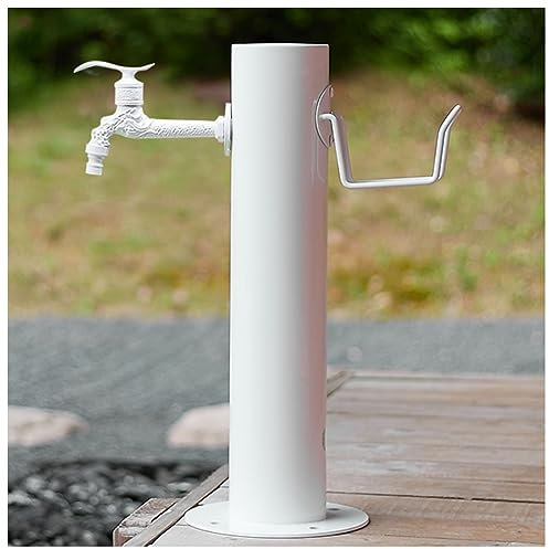 Colonne d'eau de jardin avec support pour fontaine à eau et support de tuyau pour irrigation