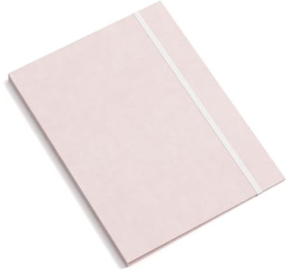BIGSO PAULINA A4 Mappe mit Gummiband – Aktenmappe aus 100% recycelter Faserplatte und Papier in Leinenoptik – Sammelmappe für Dokumente, Akten, Unterlagen usw. – rosa
