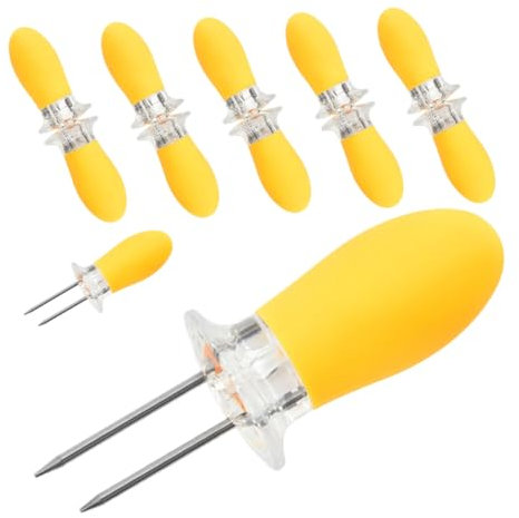 Abaodam 12 Pezzi Porta Mais Forchetta Spiedo Pannocchia Supporti Per Pannocchie Di Mais Detentori Di Mais Acciaio Inossidabile