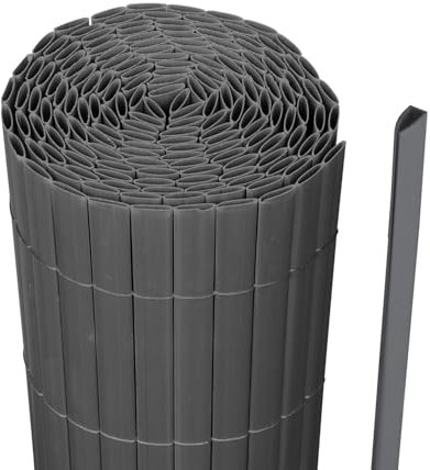 Daromigo Esterilla de protección visual de PVC, 80 x 800 cm, valla de protección visual con listón, protección contra el viento, balcón, protección contra la intemperie, para valla, jardín, terraza