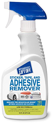 Motsenbocker’s Lift Off 45706 Sticker, Tape, and Adhesive Remover Safely Removes Stickers, Pinstriping, Adhesives, and More from Vehicles, Boats, RVs, Brick, Concrete, and More, 16 Fl Oz, Pack of 1