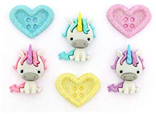 Dress it up 1177369 Knöpfe, Streuer, Plastic, multicolour, One Size, 6 Komponente