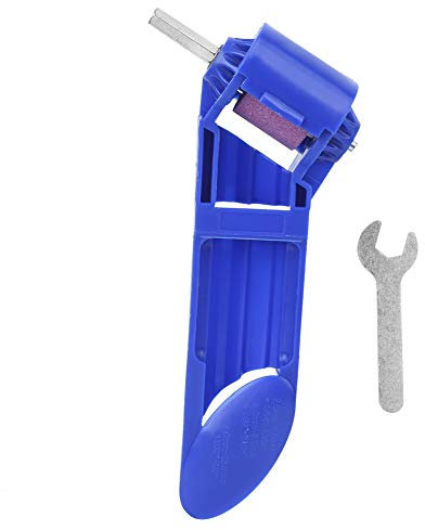 Bohrer Sharpener，Jectse Korund + ABS + Stahl Bohrer-Anspitzer Korund Schleifscheibe Tragbarer Bohrer Schärfwerkzeug mit Schraubenschlüssel