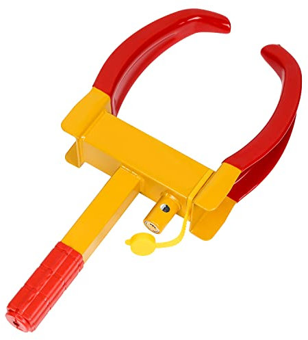 SWANEW Radkralle Reifenkralle Parkkralle Radschloss - Diebstahlsicherung, Universal, verstellbar für Autos, Wohnwagen, Anhänger, PVC-Schutz, Anti-Bohrschloss