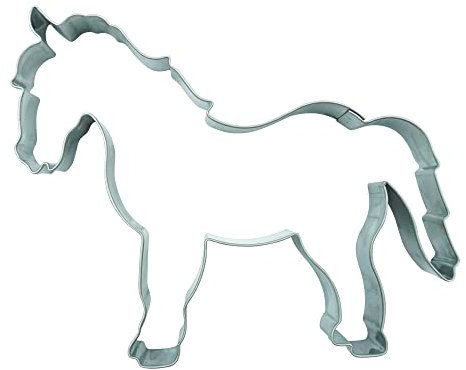 BekkiB 1134 - Ausstechform Pferd - ca. 11 cm, Ausstecher aus Edelstahl, spülmaschinengeeignet