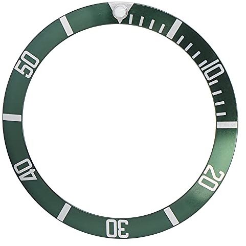Jenngaoo Reloj Bisel Insertar, Reloj de Aluminio Profesional Bisel Insertar Números Marcadores Reloj de Pulsera Reemplazo Reloj Bisel Insertar Anillo Accesorio(Verde)