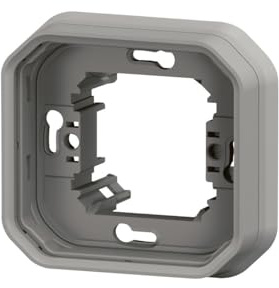plaque d'encastrement - 1 poste - gris - legrand plexo 069681l