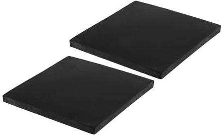 PATIKIL Rubber Anti-Vibration Pads, 2 Pcs Square Vibration Isolation Mats 6 x 6 x 0.4 for HVAC Air Conditioner Air Compressor Washer Dryer, Black