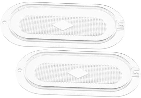 KICHOUSE 2pcs Range Hood Light Shade Replacement Plastic Light Cover Oval Shape Lampshade for Ceiling