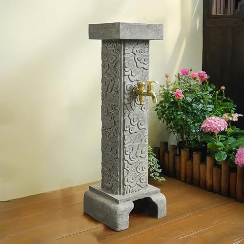 Colonne D'Eau Pour Robinet D'ExtéRieur, Fontaine à Colonne De Jardin Verticale, Robinet Antigel d'extérieur, Système d'Arrosage, Aussi pour la Terrasse