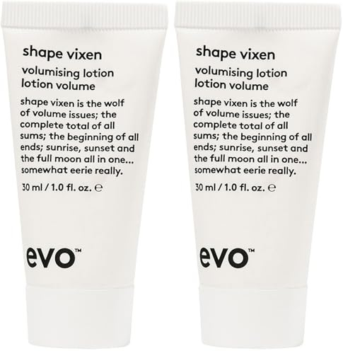 EVO Shape Vixen Volumizing Lotion - Professional Hair Styling Blow Dry Texture Mask for Fine Thin Straight Hair - Travel Size, 30ml / 1.01fl.oz (Pack of 2)