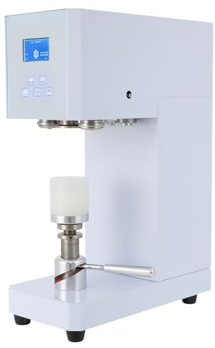GSHIOIO 370W Commercial Can Sealer, Semi-Automatic Can Sealing Machine 4.5-6.7 inch Height Adjustable Canning Machine for Drinks with Smart Counter & LED Display for Aluminum and Plastic Cans (White)