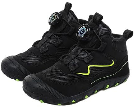 Zapatillas Descalzas Niños con Zero Drop,Mid Hiking Shoes Antideslizante Ligeras,Zapatos de Trekking Barefoot Minimalistas Transpirable Unisex,Gr.27-37EU