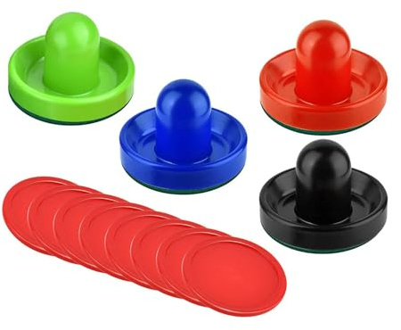 wisoolkic Air Hockey Pushers Felt Bottom Standard Size Premium Materials Indoor Games Experience Fun For Kids And Adults Home For Kids Adult Indoor Family Games , 4 colori , 96x60mm
