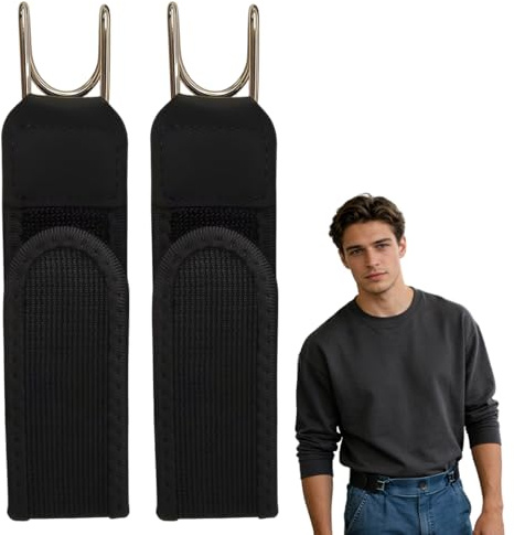 IWIDYA 2 Piezas Cinturones Sin Hebilla Para Hombres, Cinturón Elástico Táctico Con Gancho De Metal, Cinturones Laterales Invisibles Para Hombres Y Mujeres, Cómodos Sin Hebilla