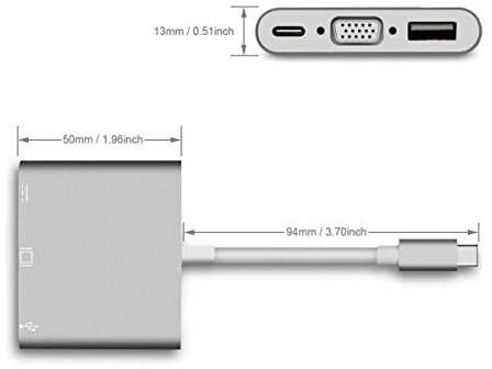 Nilox nlx-tc-vgausbtc – Mini Docking Station USB Type-C, ()