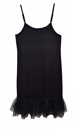 Sfondo Abito con Tulle, Nero , Taglia unica