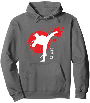 Karate-Do Kanji Kick japonais Arts martiaux Sportifs Sweat à Capuche