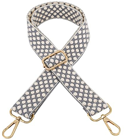 ROYGBCP Women's R202304 Rhombic Wallet Strap (Pack of 1), gray, width is 1.5/3.8cm