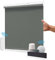 Allesin Store Enrouleur Occultant Électrique Rechargeable sans Perçage à l'intérieur, Moteur Silencieux, 100% Occultant, Protection Solaire, Gris Foncé 90 x 150 cm (l x L)