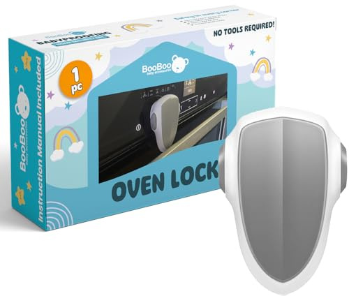 Booboo Baby Oven Lock x1pc Premium Child Oven Lock for Oven Doors - Childproofing Kitchen Safety, Heat Resistant Design, Baby Oven Guard - Easy Installaition Baby Proof Oven Lock
