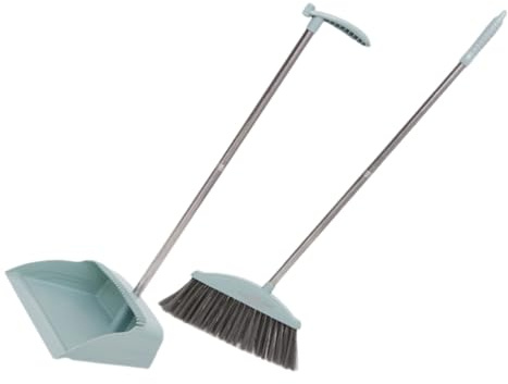 PRETYZOOM 1 Set Kit Scopa con Paletta Pattumiere Domestiche Maniglia Scopa Interna Strofinamento Scopa per La Polvere Spazzatrice Aspirante Spolverini per La Pulizia Spray Eco Plastica