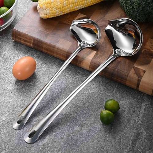 Cuillères à sauce élégantes et fonctionnelles en acier inoxydable 2 pièces parfaitement adaptées à toutes les occasions