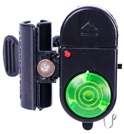 Angelglocke, Bissanzeiger fürs Angeln, empfindlicher Angelbissanzeiger, wasserdichter Angelbissanzeiger, Ton-Bissanzeiger mit LED-Licht fürs Nachtangeln