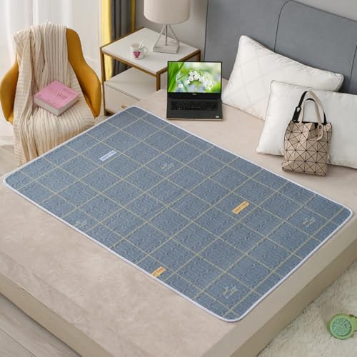 Hearda Traversa Letto Lavabile Anziani e Bambini, Traversa Assorbente Impermeabile per Incontinenza, Singolo Matrimoniale Coprimaterasso Morbide Traspirante Riutilizzabili (Grigio,150x200cm)